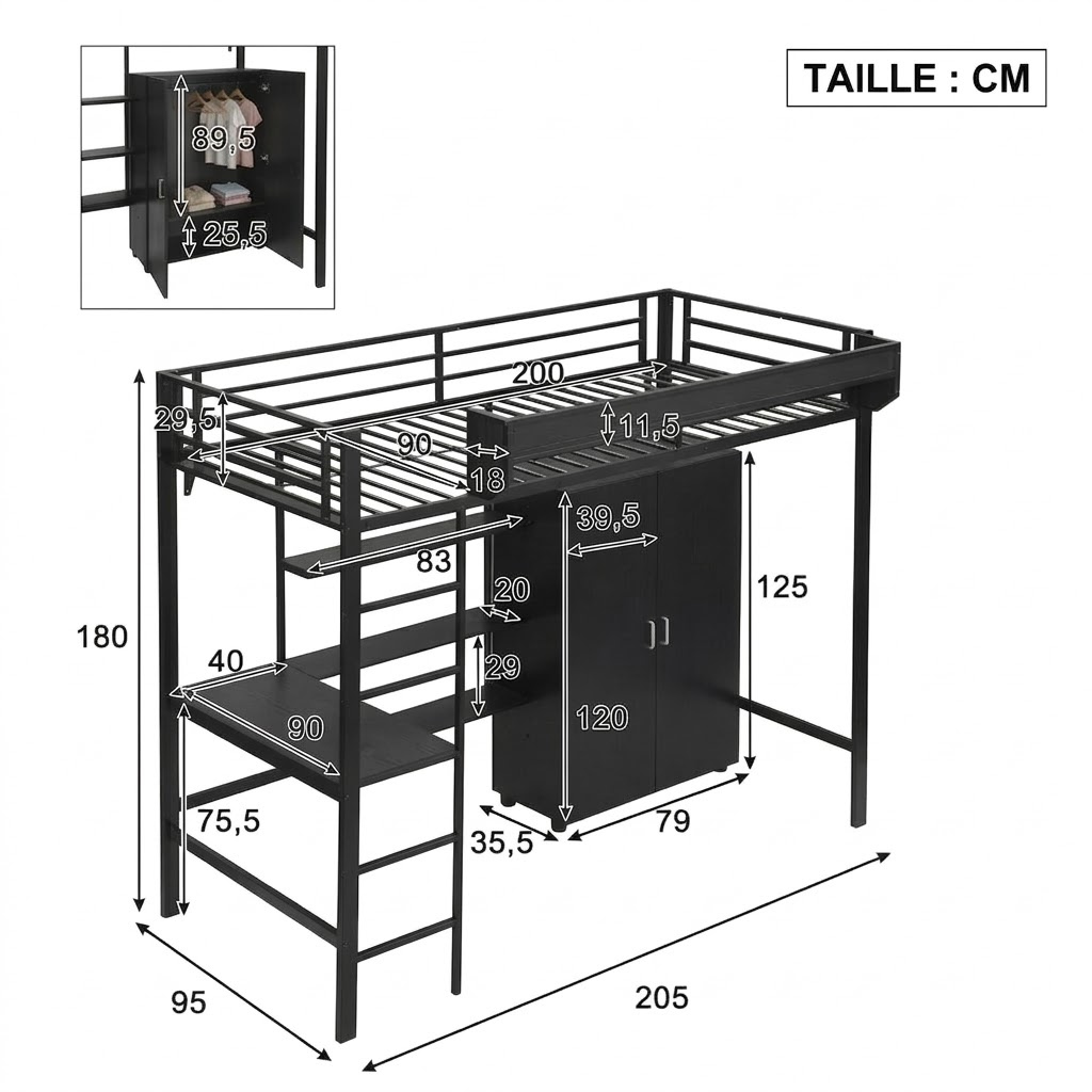 Lit superposé Atelier